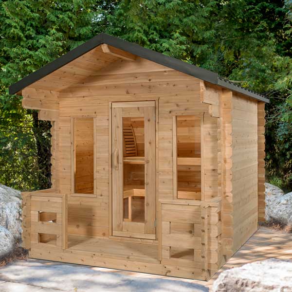 Dundalk Leisure Georgian Cabin Sauna with Porch CTC88PW