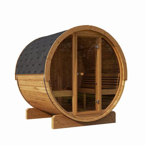 Forever Saunas Thermally Treated 4-Person Sauna With Full Front Glass View - Ready to Ship!